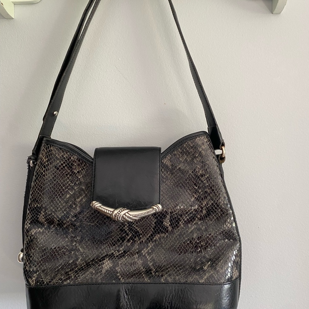 Vintage Brighton leather purse saddle Bag hobo